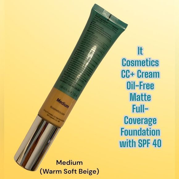 It Cosmetics CC+ Cream Oil-Free Matte with SPF 40 Full-size Medium - Picture 3 of 9